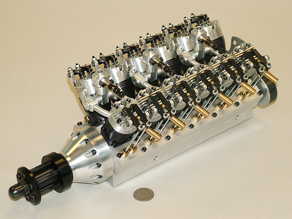 What comes in a mini V-8 engine kit?